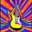 Placeholder: JIMI HENDRIX PEACE electric guitar PEACE psychedelic hippie trippy acid LSD PEACE GUITAR peacesign HIPPIE FLAG '60s Pop Artist Peter Max