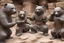 Placeholder: archeologists discovering space bear ninja people worshipping statues and idols