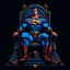 Placeholder: Superman on his throne, for a t-shirt design