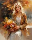 Placeholder: Masterpiece, best quality, Willem Haenraets style painting of a portrait of a girl in autumn park, painted by Willem Haenraets