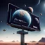 Placeholder: A billboard orbiting around some planet.