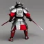 Placeholder: Samurai, 3d, très détaillé, lion, anthropomorphique, armure argent et rouge