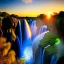 Placeholder: Victoria Falls, Zimbabwe and Zambia,extremely detailed digital painting, high resolution,8k, realistic, beautiful, volumetric lighting, mystical colors ,perfectly centered image, perfect composition, rim light, beautiful lighting,masterpiece, stunning scene, raytracing, anatomically correct, in the style of robert e howard and Ken Kelley and Ohrai Noriyoshi and Simon Bisley and tomzj1, aerial view,cloudy.