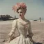 Placeholder: Sunny day, autochrome, Marie-Antoinette on the beach