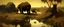 Placeholder: A brownish bronze prehistoric wasteland with dinosaurs, mammoths, and tar pits designed in Ica stones painted by Birge Harrison