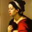 Placeholder: Portrait of a beautiful busty woman Caravaggio style