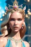 Placeholder: beautiful Sasha Luss close-up portrait as as mermaid princess, mussels, intricate details, curly hair, looking down, in Art Deco style, an ultrafine hyperdetailed illustration by kim jung gi, irakli nadar, intricate linework, bright colors, octopath traveler, final fantasy, unreal engine 5 highly rendered, global illumination, radiant light, detailed and intricate environment