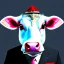 Placeholder: A cow wearing a suit and tie