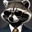 Placeholder: raccoon as a special agent with sunglasses photorealistic