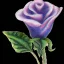 Placeholder: purple flower, glossy anime