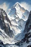 Placeholder: "mount everest" as painting with khumbu icefall