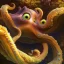 Placeholder: pixar style, volumetric sunken temple environment and background, realistic painting of a octopus, looking excited, detailed digital painting, extreme dense and fine fur, anime, ornate, colour-washed colors, elegant, small minutiae, tiny features, particulars, centered, smooth, sharp focus, renderman gofur render, 8k, uhd, detailed eyes, realistic shaded volumetric lighting, sunlight caustics, backlight, centered camera view