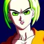 Placeholder: portrait of a beautiful busty android 18 with green eyes by Rafael Sanzio style