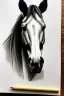 Placeholder: Pencil sketch of a horse on lined paper