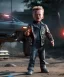 Placeholder: The Terminator toddler, full body, dramatic lighting, angry, hyper realistic