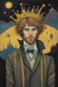 Placeholder: Otherworldly, Ludwig Bemelmans painting of young beardy Wesley Wood-Colby Keller Golden dark king want to grab you, Epic Shakesperian murales, paranormal art, avant garde pop surrealism, dark intriguing nightmarish, fantasy, dark, moody, artwork by Gerald brom, bizarre art, abnormal behaviour, surreal, random and thought provoking, pop surrealism, ((art by Francis bacon)), surreal composition, moody vivid dark, flat colour floor, psychological, intriguing, paradoxical Art, Mar