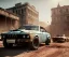 Placeholder: Realistic image. Mad max car. BMW 4 series, 2023 version. 4k resolution, intricate details, ornate details, soft lighting, vibrant colors, retroanime, futuristic cityscape background