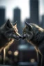 Placeholder: macro photo of wolves kissing over a skyscapers,shot on Hasselblad h6d-400c, zeiss prime lens, bokeh like f/0.8, tilt-shift lens 8k, high detail, smooth render, down-light, unreal engine, prize winning