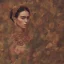 Placeholder: full body, Frida kallo identify face, animal skin clothing ,details,texture,8k quality, florest, Minimalism, Romanticism, Expressionism, Impressionism