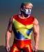 Placeholder: Realistic image of Donald trump wrestler, Mexican wrestling style, Mexican wrestling mask, clear nose and visible chin, red and blue breeches, glow us flag dress, suspenders, retro style, 80s, vibrant color, highly detailed, sky background, concept art, unreal engine 5, god rays, ray tracing, RTX, lumen lighting, ultra detail, volumetric lighting, 3d, finely drawn, high definition, high resolution.