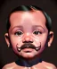 Placeholder: Salvador Dali toddler, full body, dramatic lighting, hyper realistic