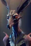 Placeholder: Vampire kangaroo deer humanoid fused ,realistic, intriacte detail, sci-fi fantasy style, volumetric lighting, particales,highly detailed,cinamatic, deep colours