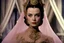 Placeholder: Austrian simbolism, Vivien Leigh Princess wears a Star wars Surrealist Armenian embroidered avant-gard futuristic organza mauve gold fashion, ornamental details,caravaggism, in Mario Bava movie style by Max ernst