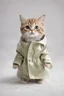 Placeholder: baby cat in raincoat. Chibi, Photograph, Canon DSLR, Tilt - shift, white background, high definition, Complete and coordinated composition, 8k