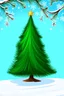 Placeholder: whimsical winter pine tree, swirling, smooth vector clipart