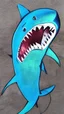 Placeholder: Spray paint shark, realistic, detailed, colorful