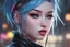 Placeholder: Jinx in 8k realistic anime drawing style, Dismal them, neon effect, close picture, rain, highly detailed, high details, detailed portrait, masterpiece,ultra detailed, ultra quality