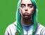 Placeholder: Billie Eilish, in the bathroom