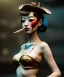 Placeholder: Surreal, steampunk , , cabaret scene. Geisha Asian woman. Birds, Fat old man, smoking, happy, hot, color fog, people background, highly detailed, concept art, unreal engine 5, god rays, ray tracing, RTX, lumen lighting, ultra detail, volumetric lighting, 3d, finely drawn, high definition, high resolution.