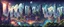 Placeholder: hight technology city with magic, pixel art 2d