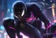 Placeholder: symbiote in 8k solo leveling shadow drawing, spiderGwen model, neon lights, intricate details, highly detailed, high details, detailed portrait, masterpiece,ultra detailed, ultra quality