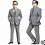 Placeholder: Gustavo Petro clip art cuerpo completo traje gris no corbata obra de arte detallado 4k