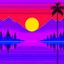 Placeholder: synthwave sunset