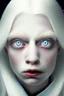 Placeholder: lady with three eyes, bizarr, surreal, albino, photorealistic, high resolution