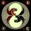 Placeholder: Ukiyo-e Style , ying anf yang sign, dragon