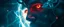 Placeholder: close up on the soul in the gaze of abraxas, interdimensional portal