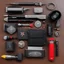 Placeholder: Star Trek Worf Klingon EDC kit, photo from above