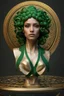 Placeholder: mdjrny-v4 style Medusa, greek mythology, young female face, green aesthetic, young female face, golden ratio, symmetric, elegant, ornate, luxury, matte painting, ultra realistic, concept art, intricate details, highly detailed, photorealistic, octane render, 8k, unreal engine, sharp focus, volumetric lighting unreal engine. art by artgerm and greg rutkowski and Alphonse Mucha and Vraska GolgariHijabi cute girl with cyberpunk prosthetics, with QURAN, in islamic dress, long hair, Spaceship inside,