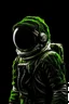 Placeholder: A moss covered astronaut with a black background