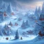 Placeholder: gigantic battle in winter landscape