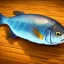 Placeholder: game icon, cute tilapia fish over kitchen cutting board, realistic 3d, unreal engine, octane render