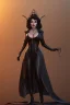 Placeholder: Joan Collins as evil queen in black leather, leather, busty, cleavage, angry, stern look. character design by cory loftis, fenghua zhong, ryohei hase, ismail inceoglu and ruan jia. unreal engine 5, artistic lighting, highly detailed, photorealistic, fantasy