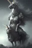 Placeholder: unicorn , dystopian surrealism, fantasy, hdr, demonic, dark art