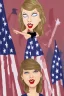 Placeholder: Taylor Swift as president of the US cartoony