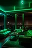 Placeholder: Sage green 80s penthouse in NY at night