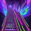 Placeholder: colorful modern bold camo illusion cyberpunk neon stairs